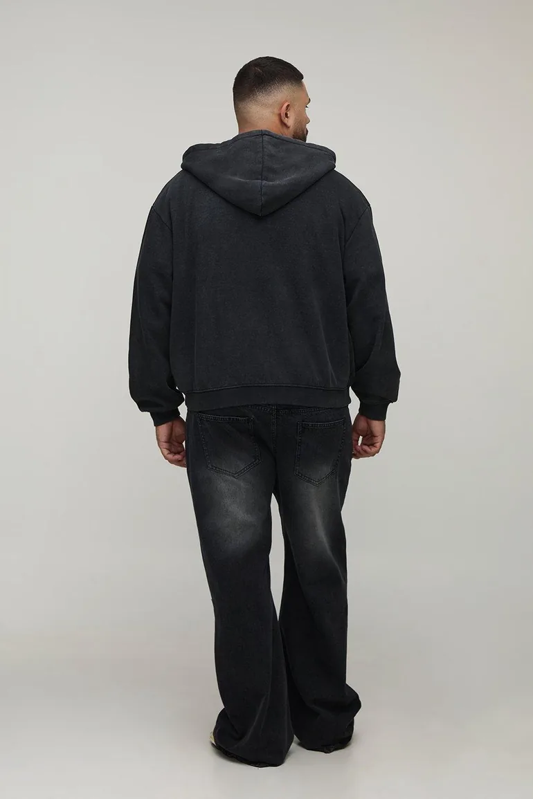 هودي بوهو مان أسود بأكمام طويلة - 1