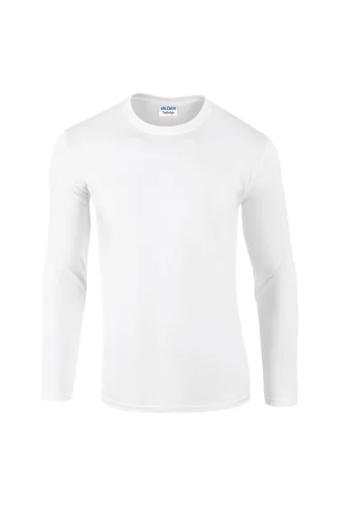 Gildan Adult Softstyle Long-Sleeved T-Shirt - White