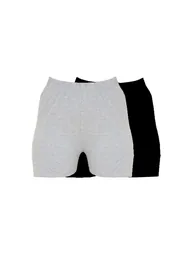 Black and Grey Jersey 2 Pack Hot Pants - 3
