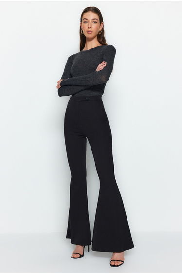 Pants - Black - Flare