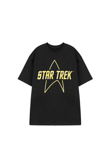 Star Trek Mens Logo Short-Sleeved T-Shirt - Black