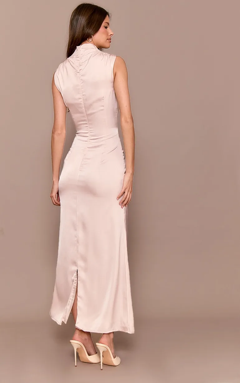 how to shorten a chiffon bridesmaid dress ever ELORA|V Neck Ruched Asymmetrical Hems Midi Chiffon Bridesmaid Dress