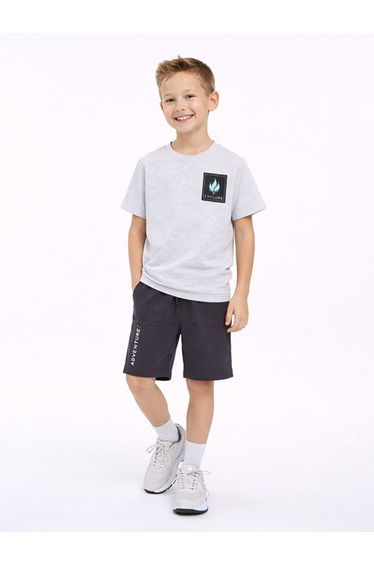 Boys Graphic Print T-Shirt and Shorts Set