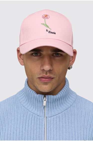 Rose Embroidered Country Manor Cap - pink