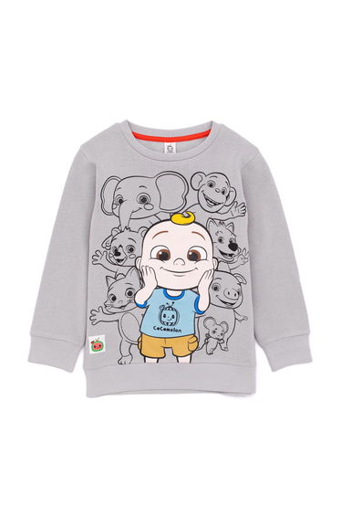 Cocomelon Childrens/Kids Group Shot Sweatshirt - Grey
