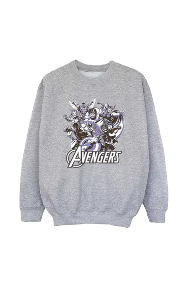 Avengers Girls Group Sweatshirt - Sport Grey