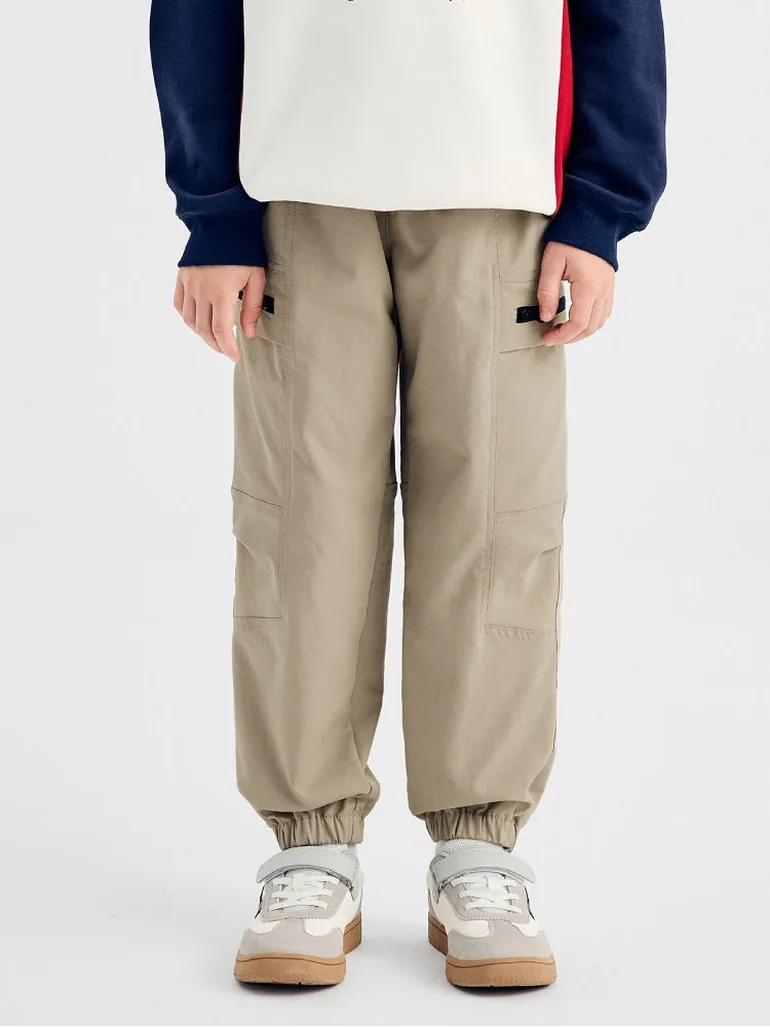 Boys' Cargo Jogger Pants With Zip Pockets