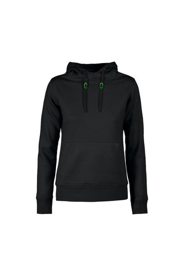 Printer Womens/Ladies Fastpitch Hoodie - Black