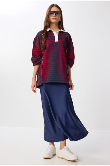 ISTANBUL High Waist Satin Maxi Skirt