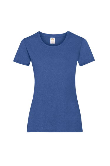 Fruit Of The Loom Ladies/Womens Lady-Fit Valueweight Short Sleeve T-Shirt - Retro Heather Royal