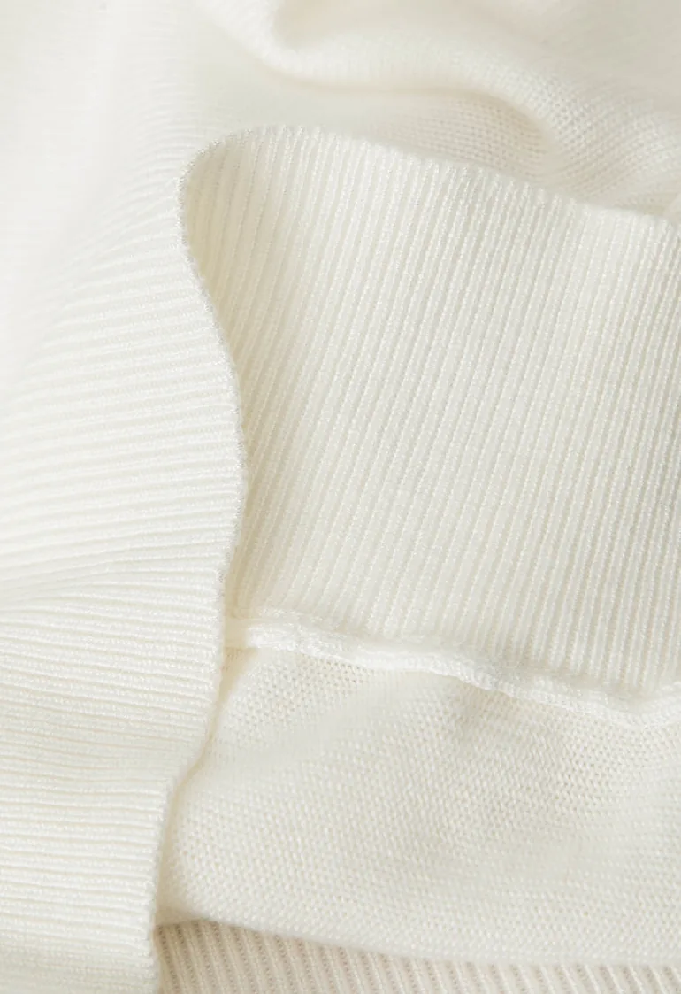 Draped Neck Braided Open Back Knit Sleeveless Top in Ivory for Party Nights & Beach Getaways - 8