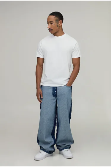 Relaxed Fit Reverse Jeans - indigo