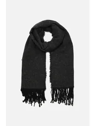 Women's Black Soft-textured Scarf - 3