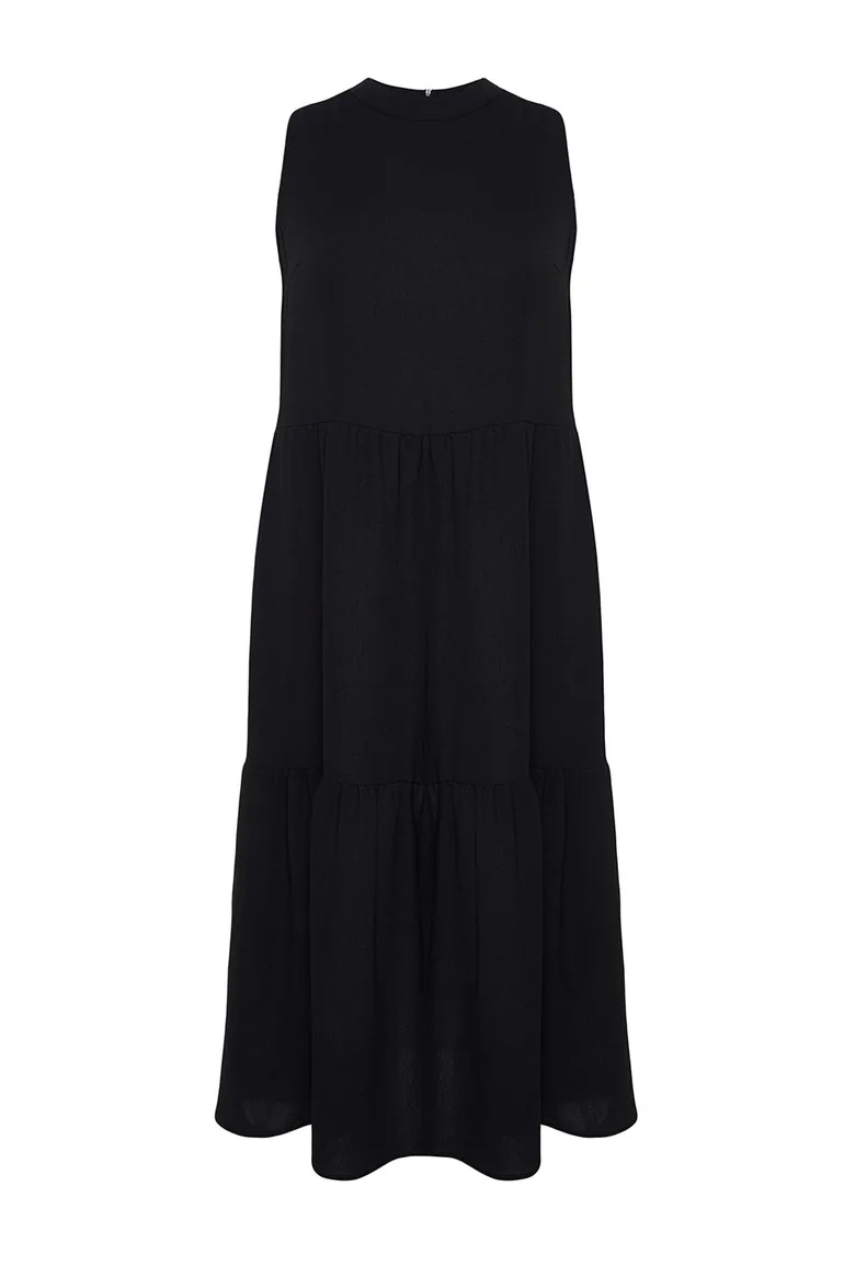 Plus Size Dress - Black - Basic - 5