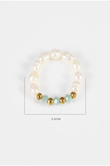 Katell Faux Pearl Beaded Rings