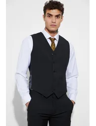 Slim Waistcoat - black