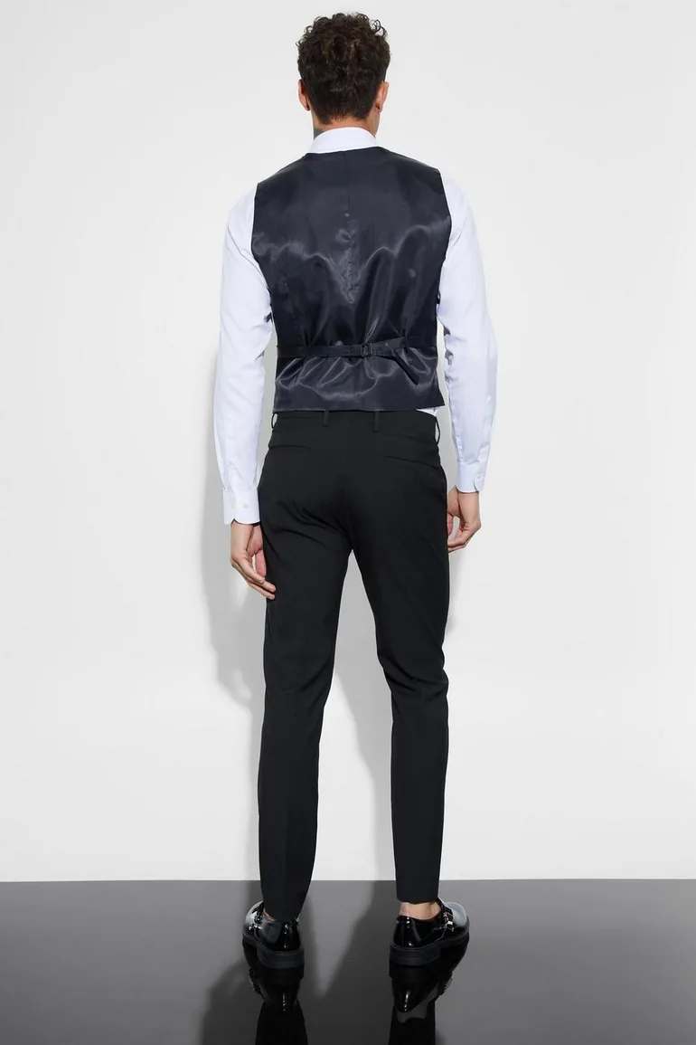 Slim Waistcoat - black - 1
