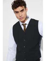Slim Waistcoat - black - 2
