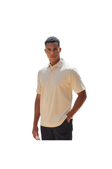 Henbury Mens Pique Polo Shirt - Natural