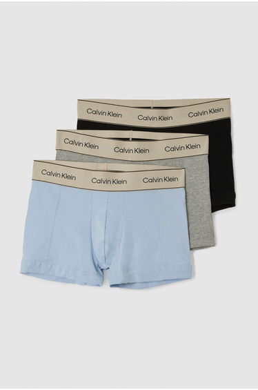 Signature 3 Pack Cotton Trunks - Grey Black White