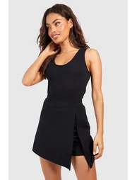 Wrap Tailored Skort - black - 1