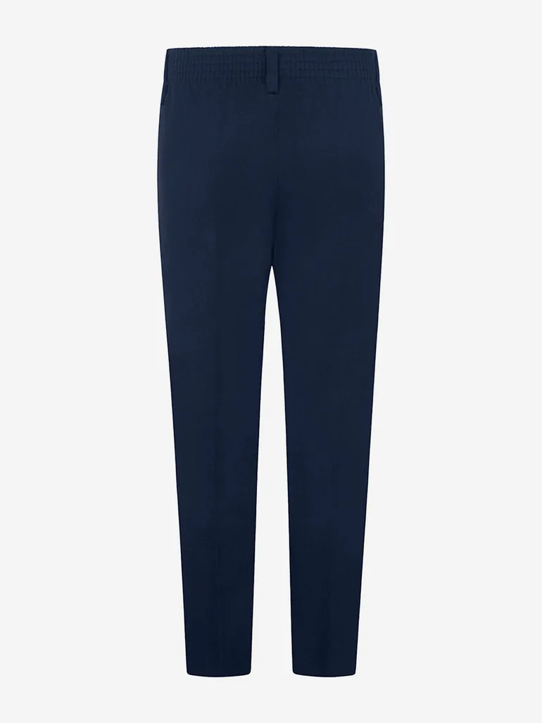 Boys School Slim Fit Trousers in Navy - 1