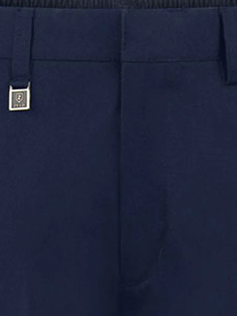 Boys School Slim Fit Trousers in Navy - 2
