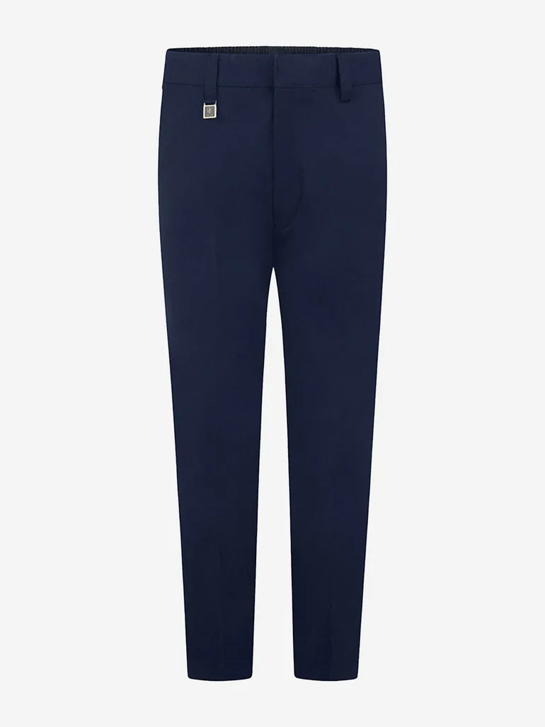 Boys School Slim Fit Trousers in Navy