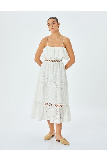 Strappy Broderie Dress