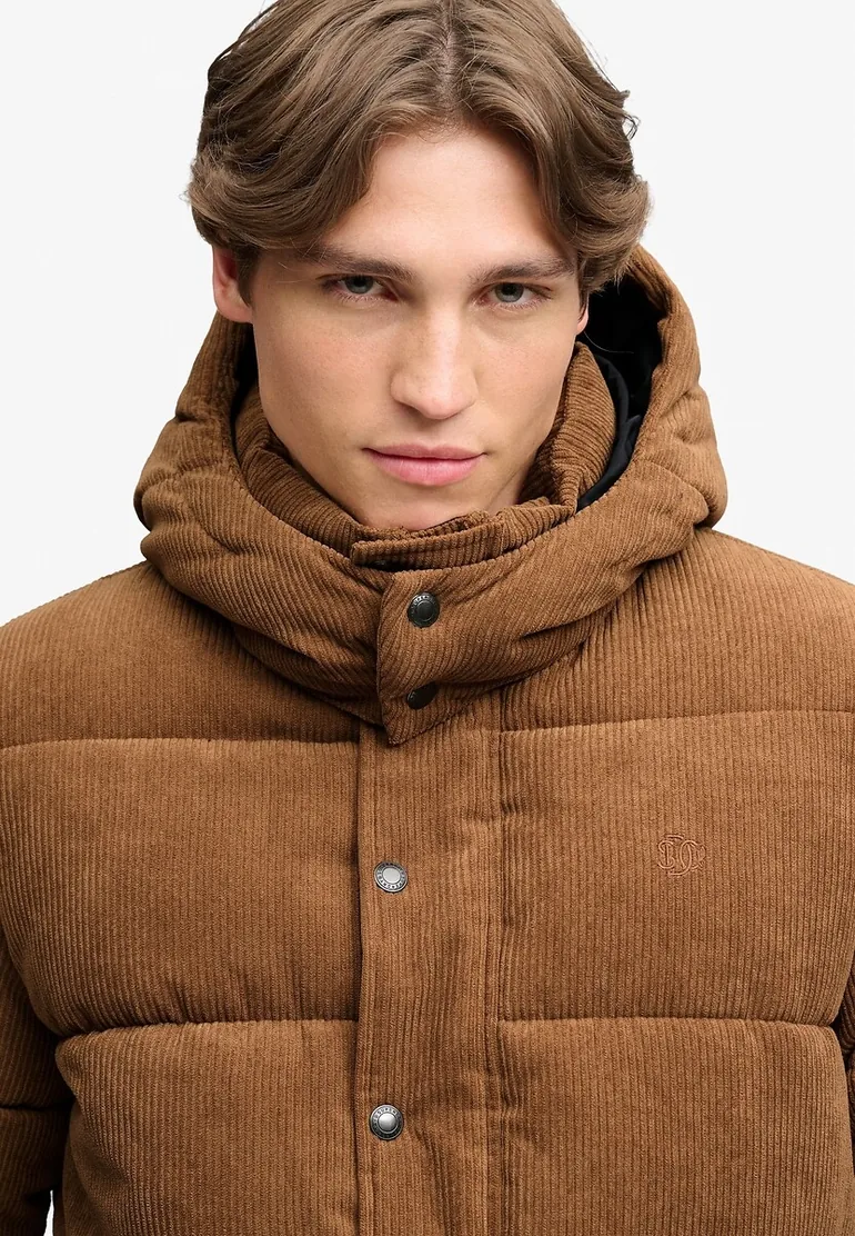 Corduroy Hooded Padded Jacket - 5