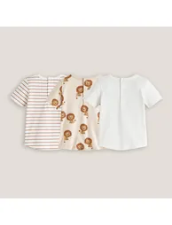 Pack of 3 T-Shirts in Printed Cotton - 3