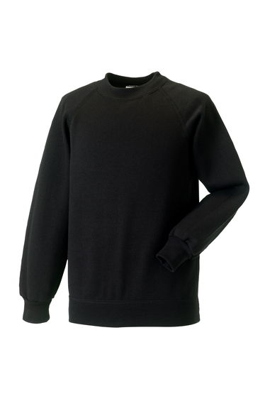 Jerzees Schoolgear Childrens Raglan Sleeve Sweatshirt - Black
