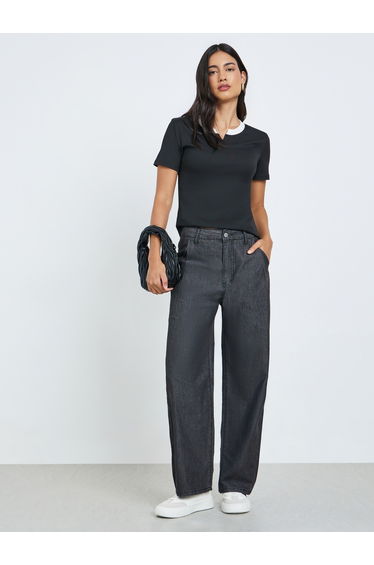 Women High Rise Wide Leg Jeans