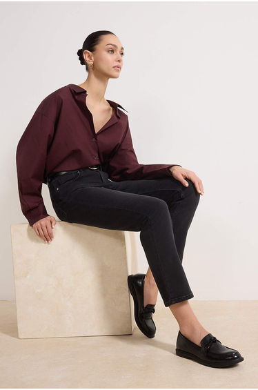 Black Bow Women's Loafer Shoes