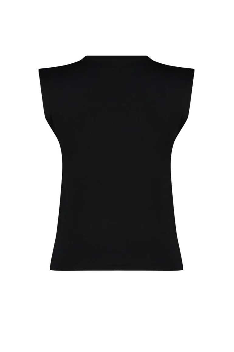 Black Embroidery Detailed Knitted Blouse - 7