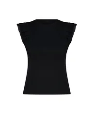 Black Embroidery Detailed Knitted Blouse - 6