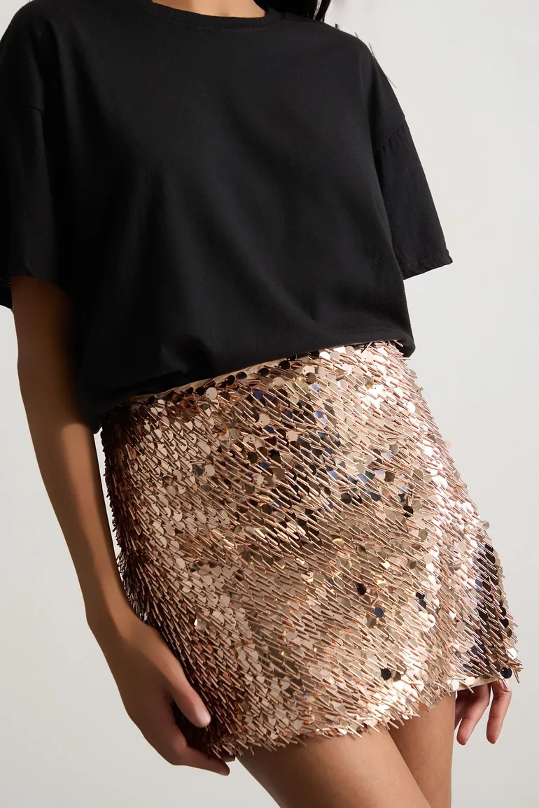 Multi Sequin Mini Skirt - 3