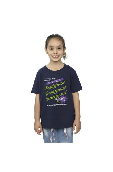 Beetlejuice Girls Make My Millenium Cotton T-Shirt - Navy Blue