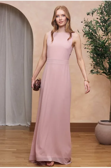 TFNC Sonika Pink Maxi Dress