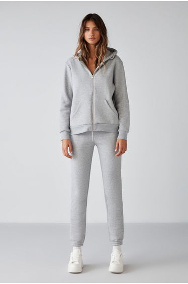 Maritza Women's Regular Fit Elastic Waist and Cuff Fleece Inner Grimelange Sweatpants