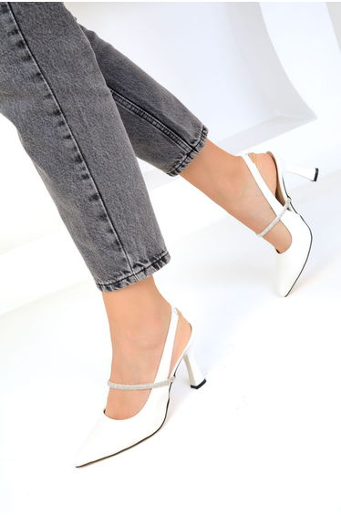 White Women's Classic Heeled Shoes