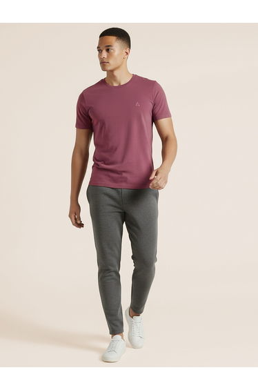 Men Pink Soft Cotton Round Neck T-Shirt