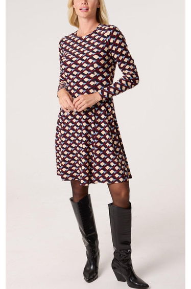 Crew Neck Mini Dress
