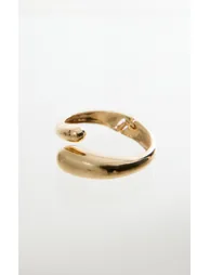 Gold Thick Wrap Around Bangle