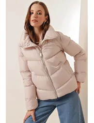 BDART Thick Zipper Collar Puffer Jacket - 1