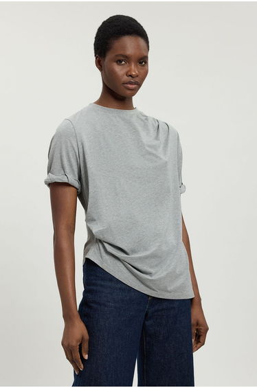Cotton Jersey Gathered Detail T-Shirt