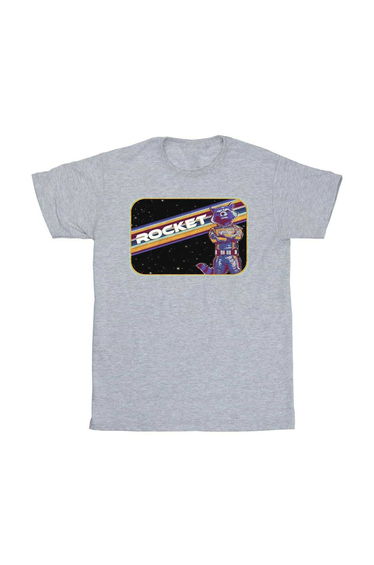 Guardians Of The Galaxy Volume 3 Girls Rocket Raccoon T-Shirt - Sport Grey