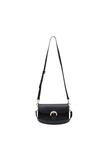 Biba Sienna Embossed Leather Crossbody Bag - Black