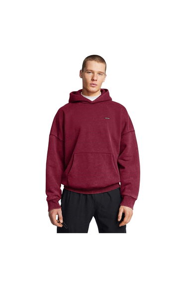 Under Armour Mens Relaxed Fit Drop Sleeve Hoodie - Red