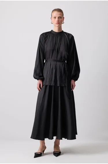 PLEASED TUNIC SKIRT SET